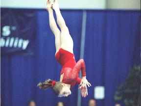 La Canadienne Abby Pearson a marqué 8,85 dans les finales seniors à la poutre.  Les finales de l'Ortona Invitational Gymnastics se rencontrent au GMCC .....