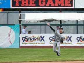 Une photo d'archive de 2019 de l'ancien espoir des Yankees Jake Sanford, qui a rejoint les Titans d'Ottawa de la Frontier League indépendante.