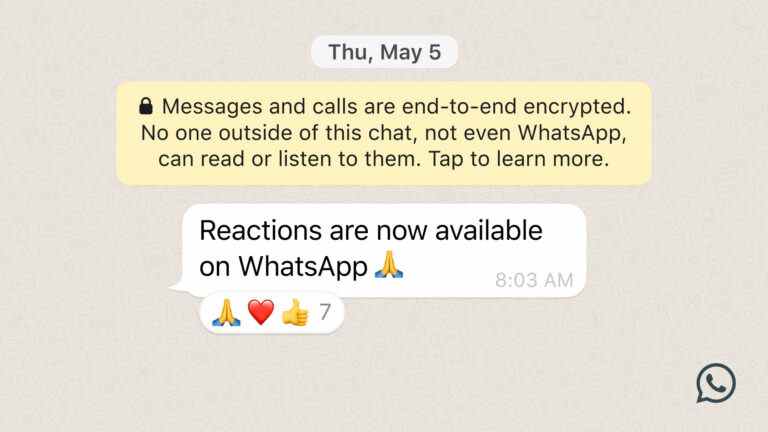 Les réactions emoji de WhatsApp commencent à se déployer pour tout le monde