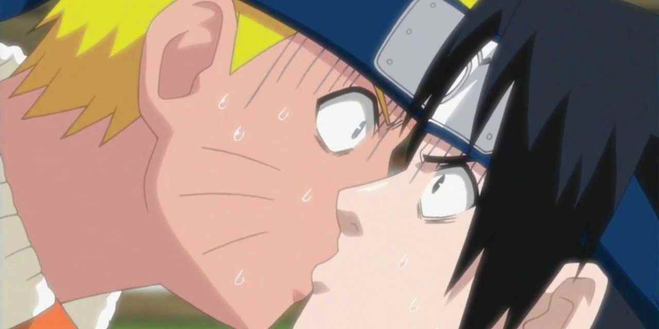 Le baiser de Naruto et Sasuke