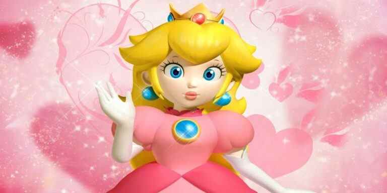 Princess Peach Waves Hello