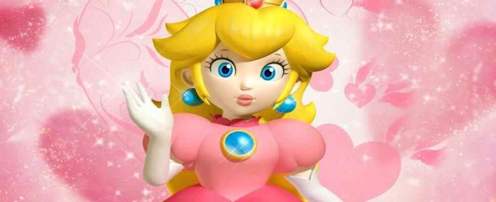 Princess Peach Waves Hello