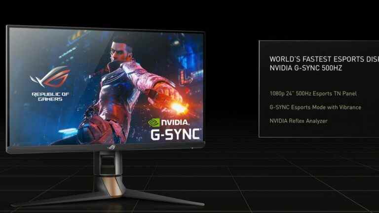 Nvidia annonce le moniteur de jeu Asus Rog Swift 500Hz au Computex
