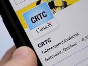 Une page de médias sociaux du CRTC.