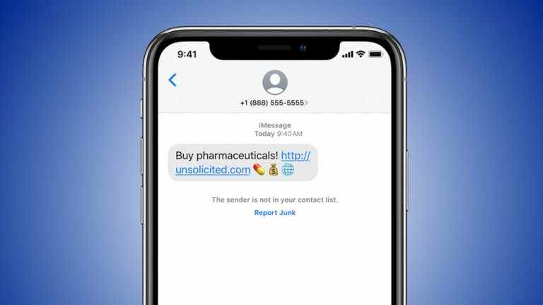 Pourquoi seuls certains messages de spam iPhone ont-ils l’option « Signaler comme indésirable » ?