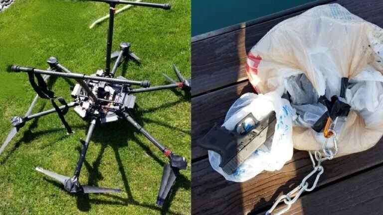 Un drone faisant la contrebande d’armes à feu à travers la frontière canado-américaine s’est fait prendre dans un arbre