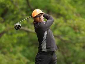 Rickie Fowler des États-Unis lors de la finale du championnat Wells Fargo au TPC Potomac Clubhouse le 8 mai 2022 à Potomac, Maryland.