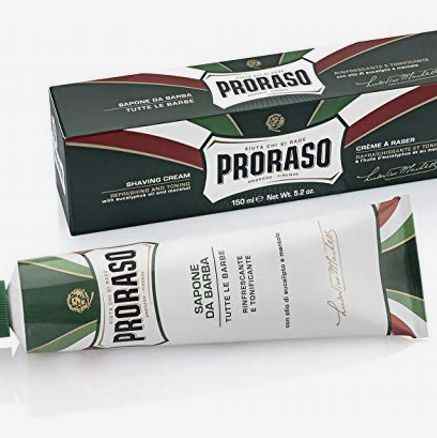 Crème à raser Proraso, rafraîchissante et tonifiante, 5,2 oz.