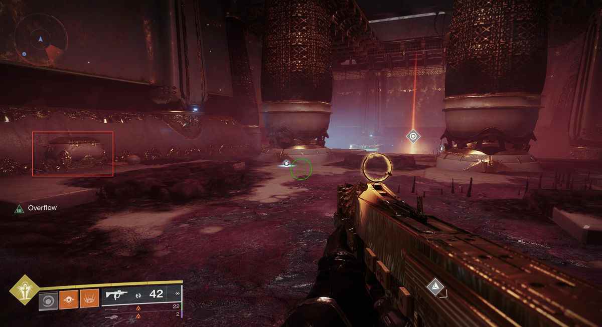 Le coffre «parmi les colonnes majestueuses» dans Destiny 2: Season of the Haunted