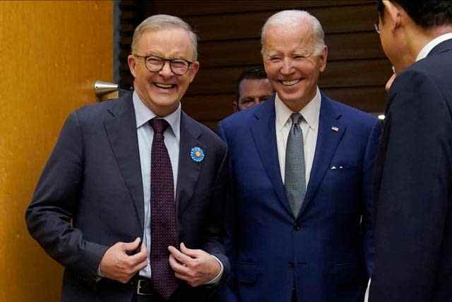 Le Premier ministre australien Anthony Albanese et le président américain Joe Biden 