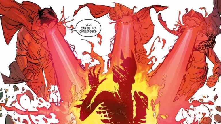 Le flash Els fait voler Prince Wayne dans Dark Knights of Steel #7 en avant-première