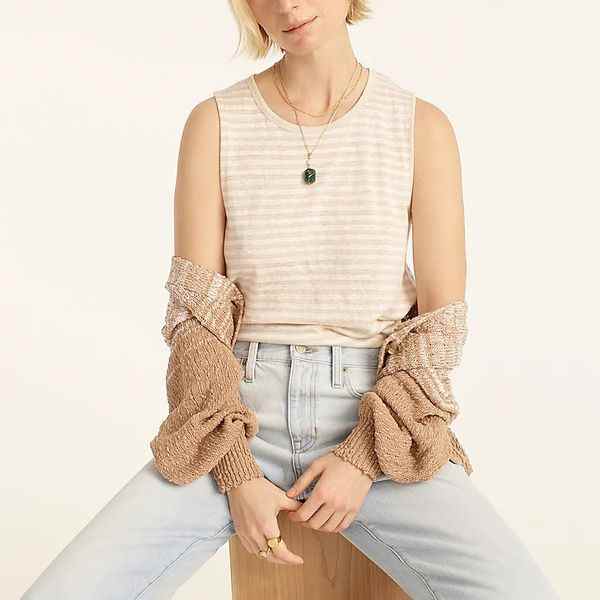 Débardeur en lin J.Crew (rayé)