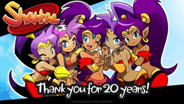 Changer d'hébergement eShop Vente du 20e anniversaire de Shantae
