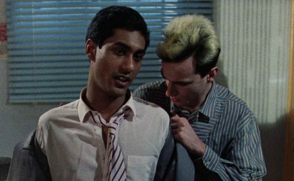 Daniel Day-Lewis et Hanif Kureishi dans My Beautiful Laundrette.