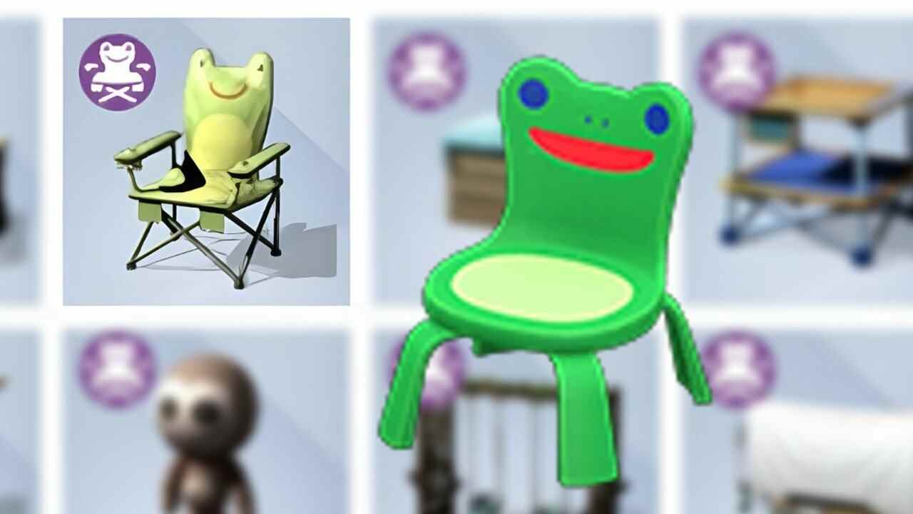 Aléatoire : Les Sims ont-ils copié Animal Crossing : la chaise Froggy de New Horizons ?
