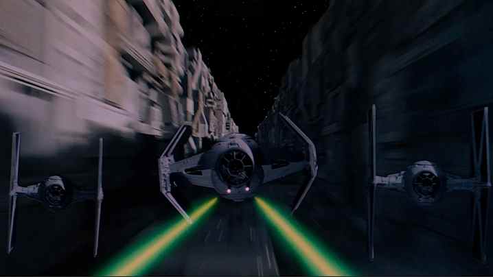 TIE de Dark Vador dans Star Wars. 