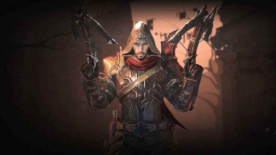 Un gros plan de la classe Demon Hunter Diablo Immortal