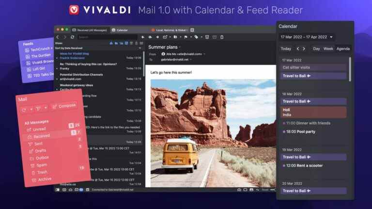 Le client de messagerie du navigateur Vivaldi est désormais prêt pour tout le monde