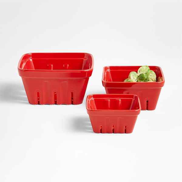 Crate & Barrel Berry Box passoires (Ensemble de 3)