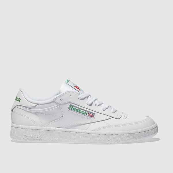 Reebok - Baskets blanches et vertes Club C 85