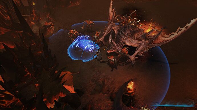 Un sorcier laisse tomber un météore dans Diablo Immortal