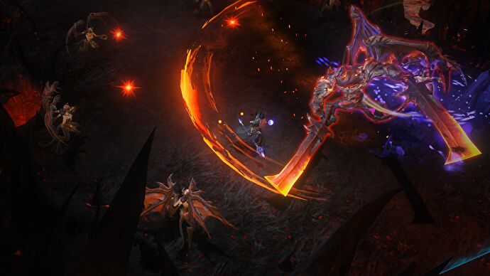 Un sorcier au combat dans Diablo Immortal