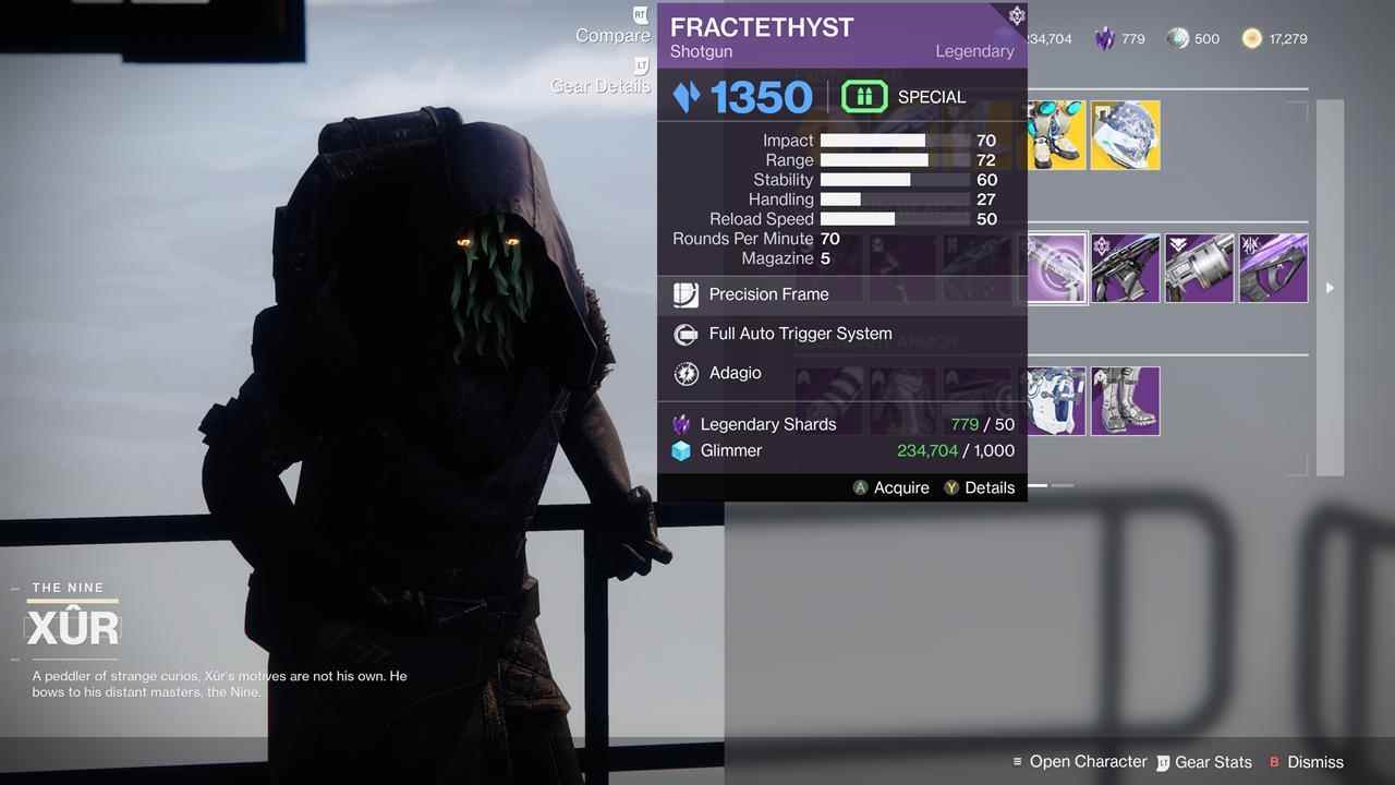 N'oubliez pas que Xur peut également vous aider à compléter votre collection d'autres armes.