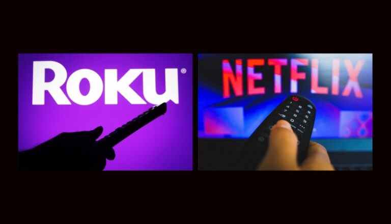 Roku and Netflix logos