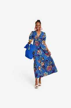 Tabitha Brown for Target Robe mi-longue à manches bouffantes pour femme