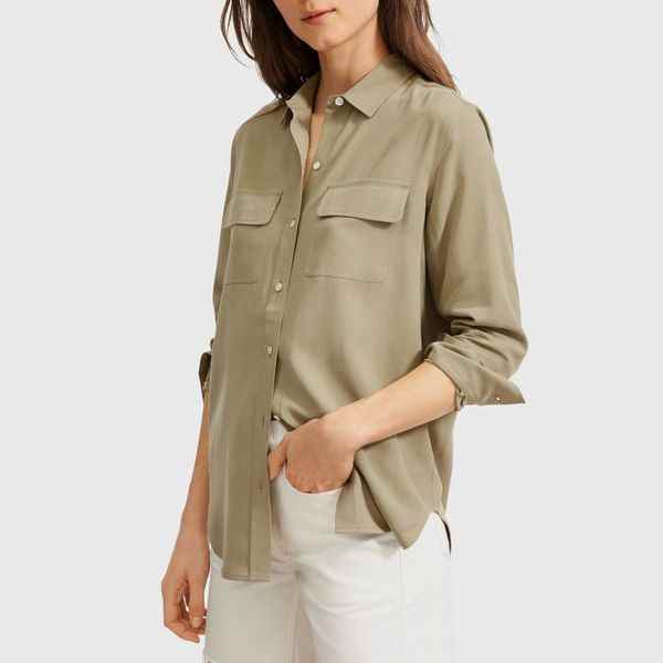 Chemise décontractée en soie lavable Everlane