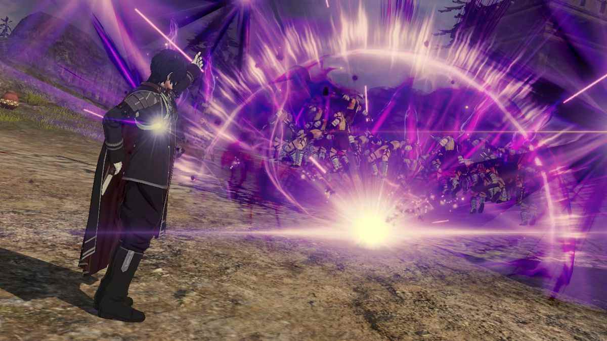 Un personnage lance un sort offensif dans Fire Emblem Warriors: Three Hopes