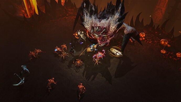 Un moine sur le champ de bataille PvP de Diablo Immortal