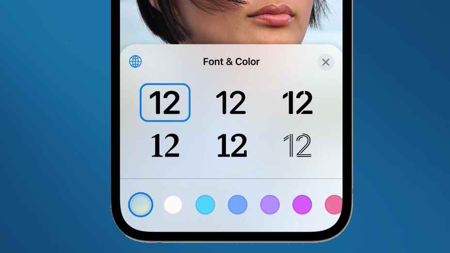 Polices et couleurs de l'écran de verrouillage iOS 16