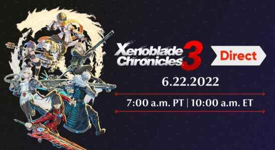 Diffusion en direct de Xenoblade Chronicles 3 sur Nintendo Direct