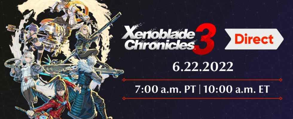 Diffusion en direct de Xenoblade Chronicles 3 sur Nintendo Direct