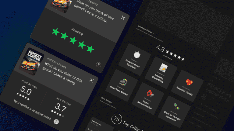 Epic Games Store introduit un système de notation conçu pour arrêter le bombardement des critiques 
