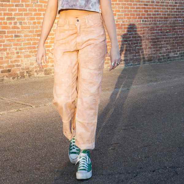 Pantalon de peintre à double genou Burnt-Peach