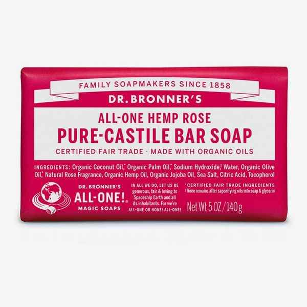 Savon en pain de Castille pur Dr. Bronner's, rose