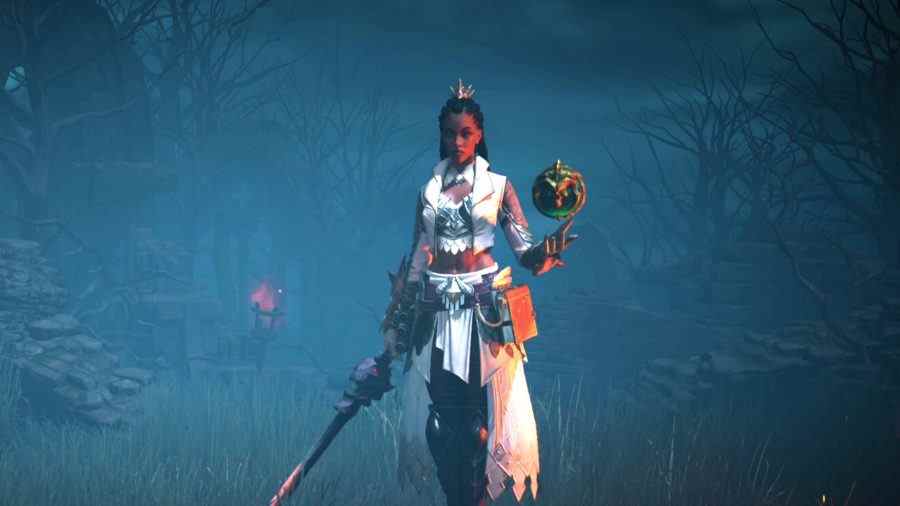 Les meilleures constructions de Diablo Immortal: une sorcière portant une armure de fin de partie