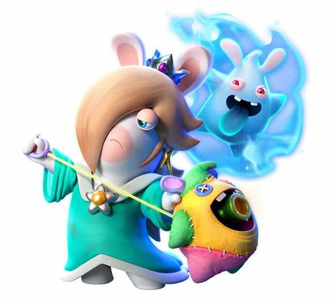 Rosalina et son étincelle dans Mario + Rabbids Sparks of Hope.