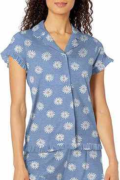 Marque Amazon Mae Ensemble de Pyjama à Col Notch avec Volant Détail Femme