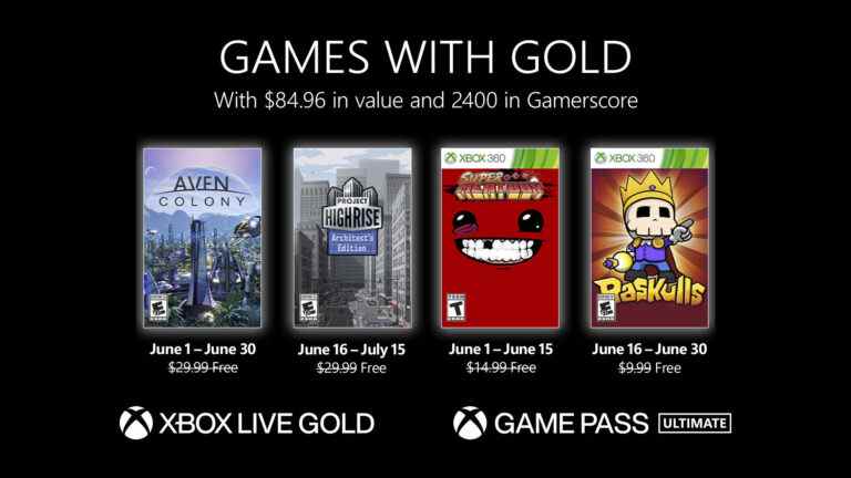 Annonce des jeux gratuits Xbox Live Gold pour juin 2022    
