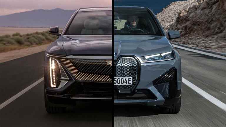 Cadillac Lyriq 2023 vs BMW iX : comparaison sur papier des VUS électriques de luxe