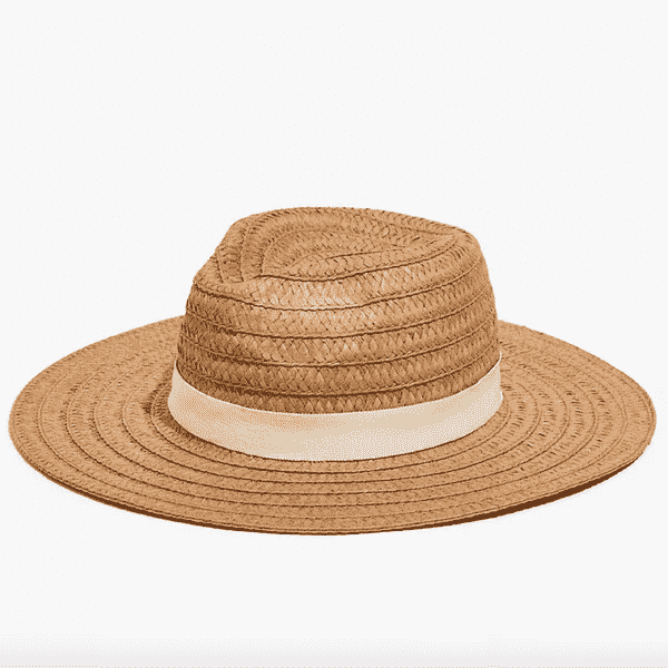 Chapeau en paille tressée pliable Madewell