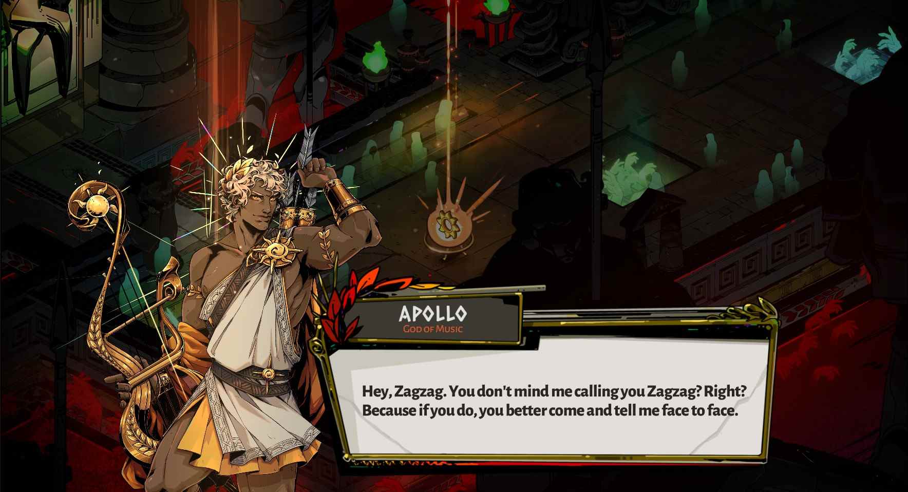 Ce mod Hades ajoute Apollo à la liste des dieux du jeu
