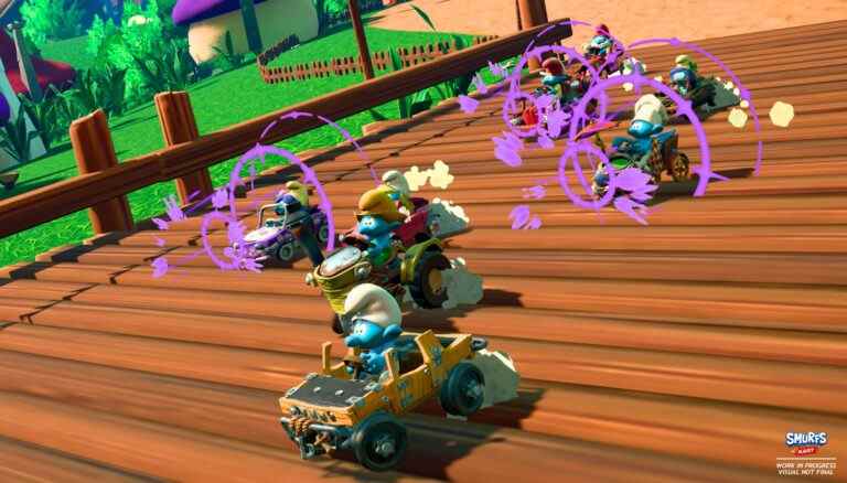 smurfs kart switch microids