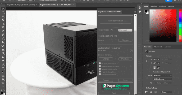 Comment exécuter PugetBench pour Photoshop