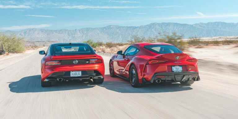 Découvrez les photos premium de Nissan Z Performance 2023 vs Toyota GR Supra 3.0 2022