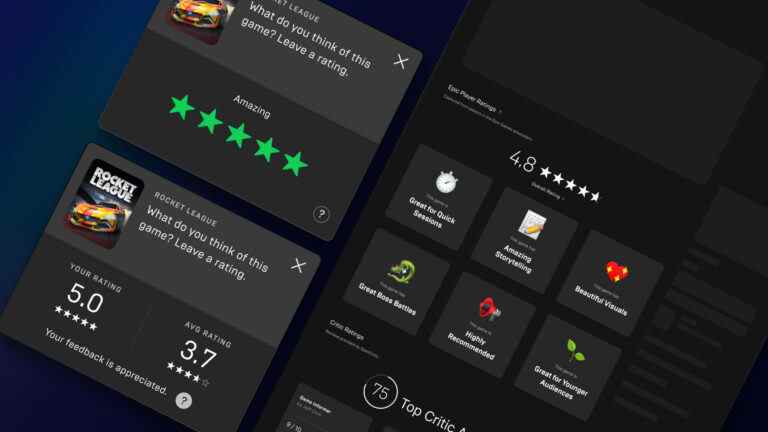 Epic Games Store demandera au hasard aux utilisateurs d’évaluer les jeux pour éviter les bombardements de critiques