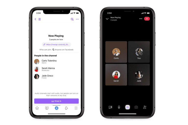 Facebook teste des canaux audio de type Discord dans les groupes